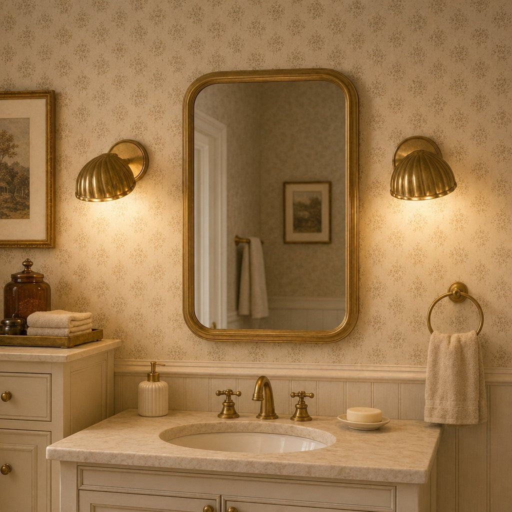 Jericho Antique Brass Adjustable Shell Wall Sconce
