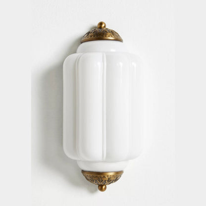 Vintage Elegant Milk Glass Eloise Wall Sconce - Retro Accent Lighting for Bathroom\Bedroom\Hallway
