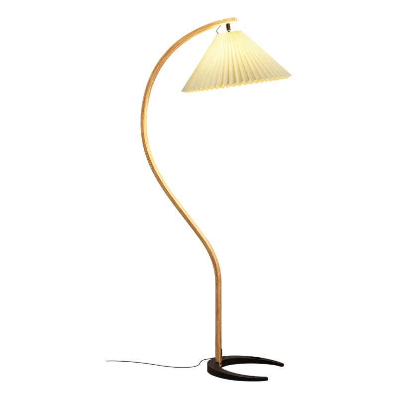 Anamika Vintage Mid Century Wooden Floor Lamp