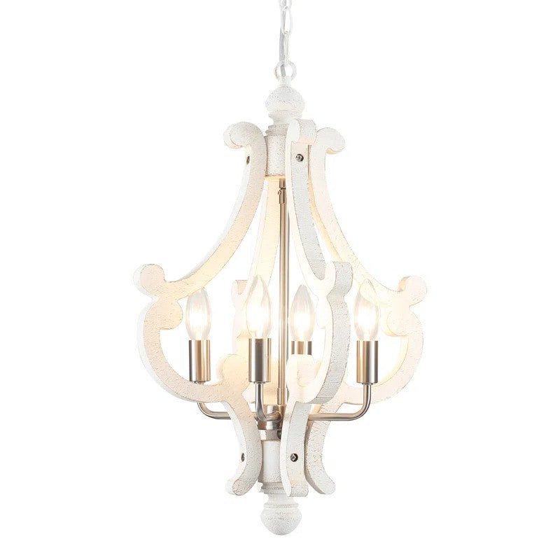 Astridina Rustic Antique Wooden French Country Chandelier