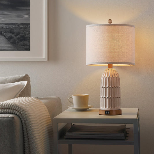 Kaldor Bohemian Style Carving Lamp Frame Touch Bedside Lamp