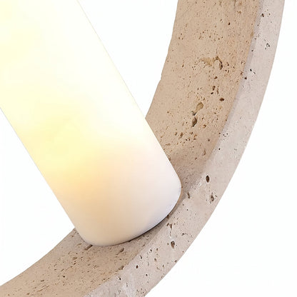 Conlan Japanese Travertine Circular Pendant Light