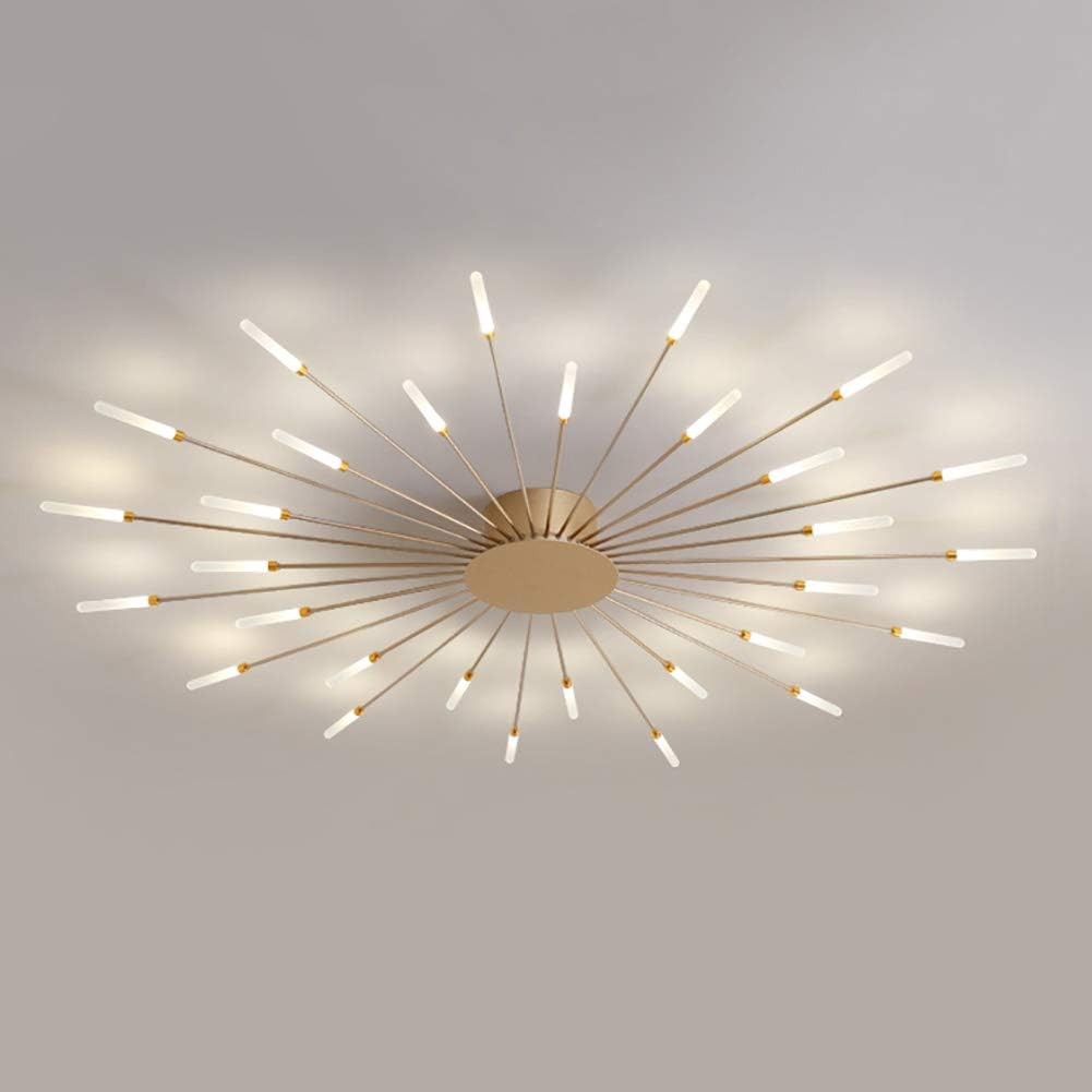 Pranika Modern Sputnik LED Fireworks Semi Flush Mount Ceiling Light