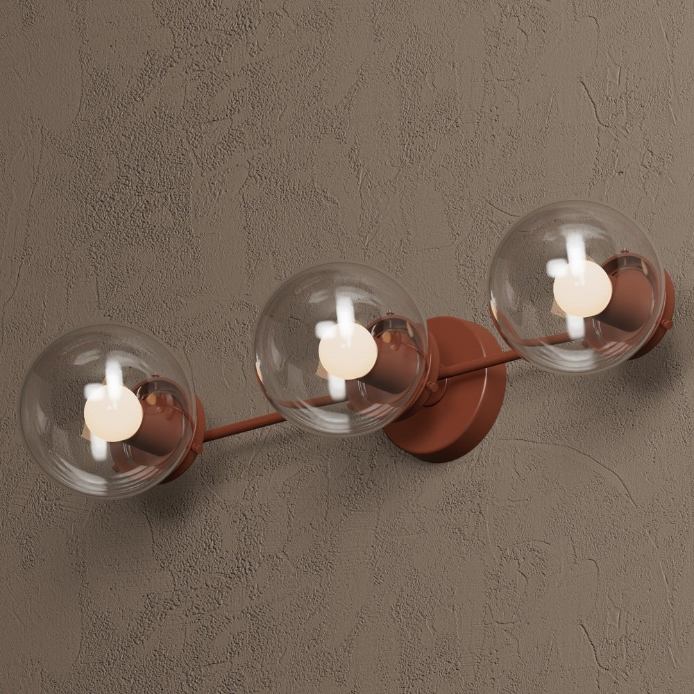 Philo Nordic 3-light Glass Globes Wall Light