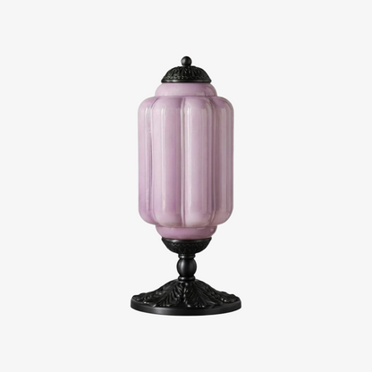 Nexos French Retro Cream Glass Textured Eloise Table Lamp