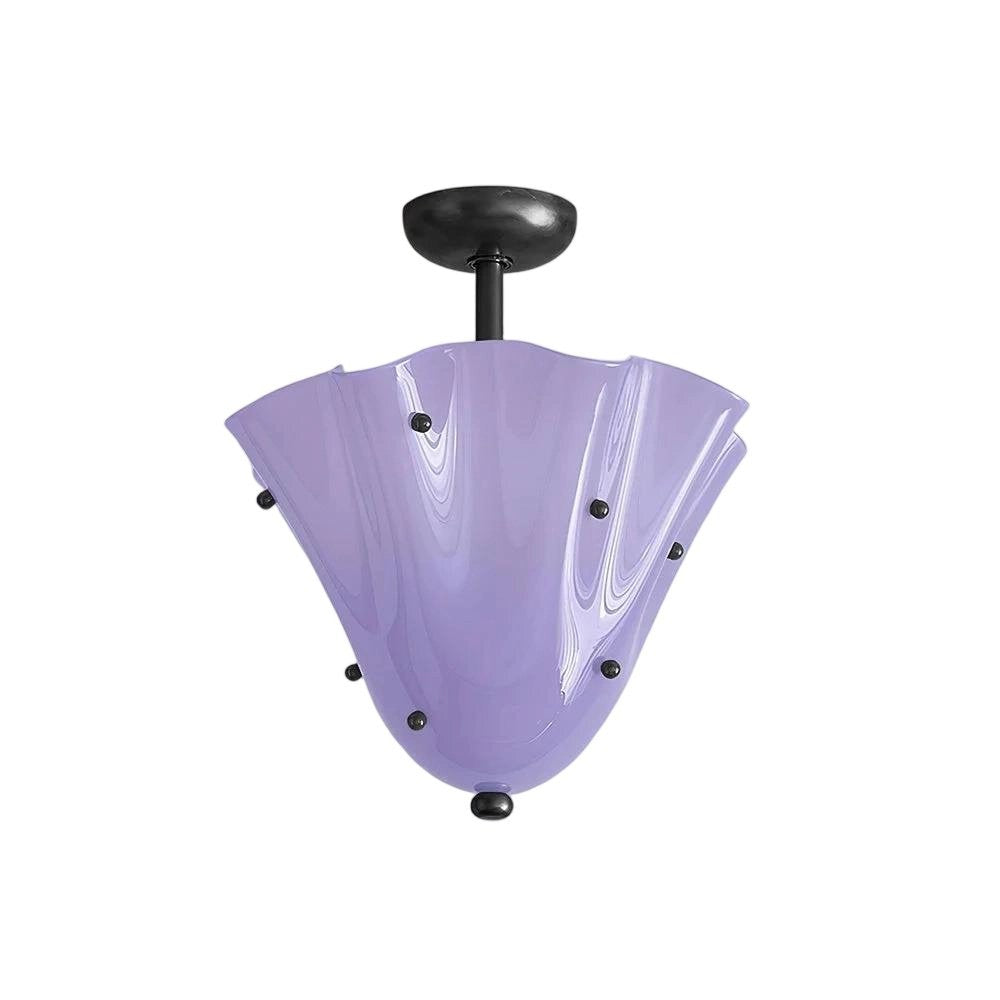 Catalina Contemporary Colored Glass Petal Fazzo Ceiling Light