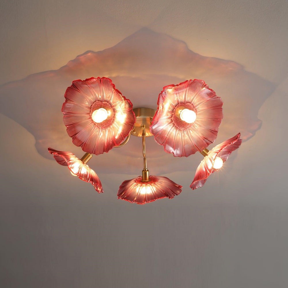Pranavi Lotus Leaf Glass Ceiling Light