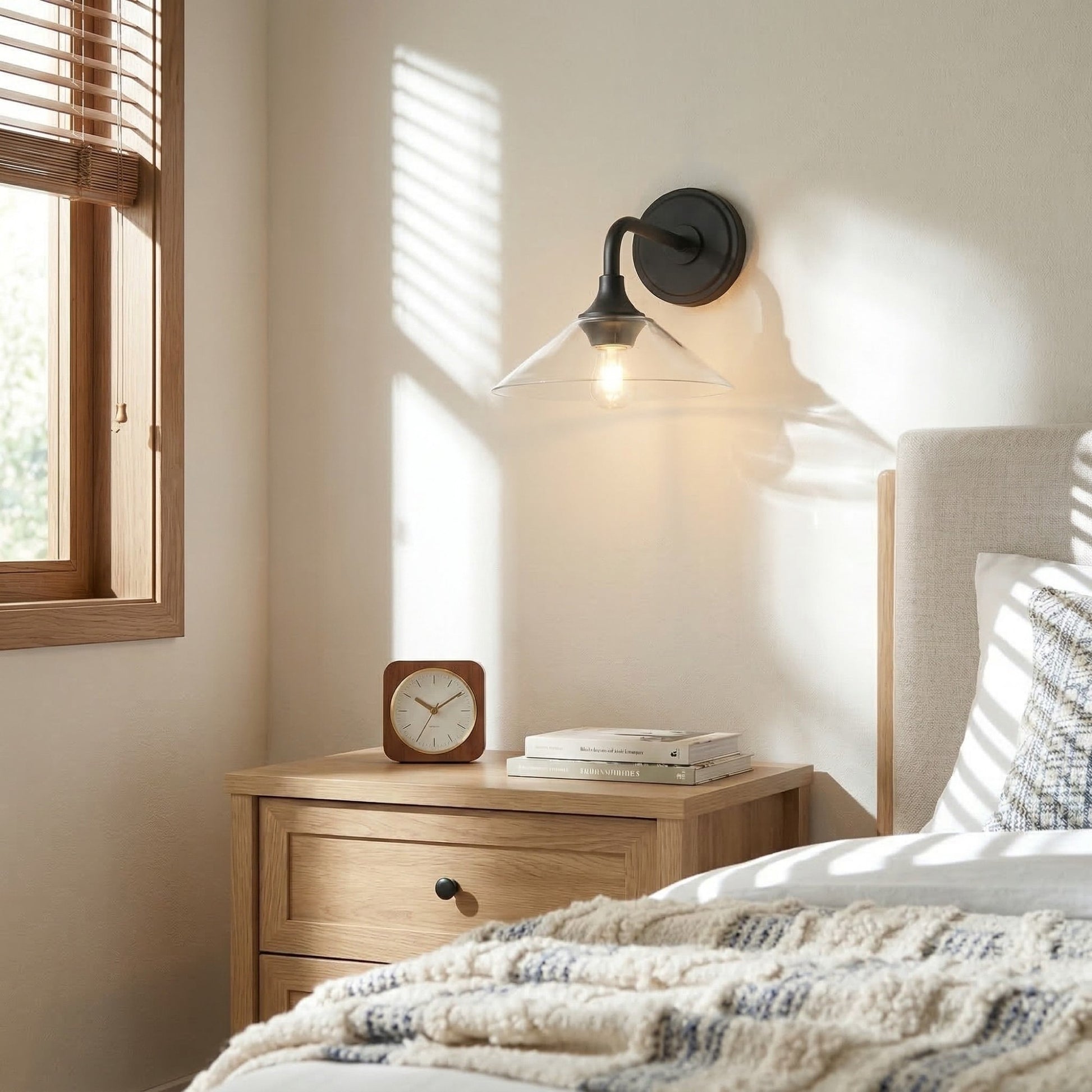Musara Minimalist Glass Shade Wall Light