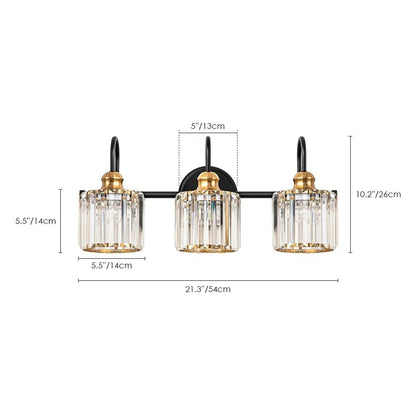 Naeris Modern Square Crystal Wall Sconce