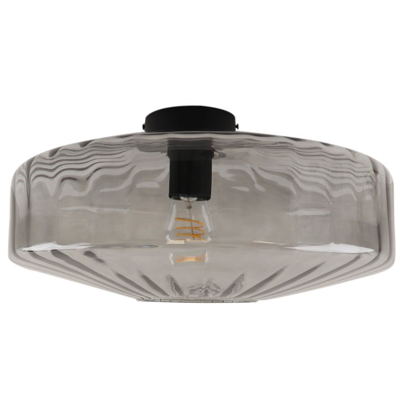 Ember Vintage Multi Color Water Ripple Glass Ceiling Light