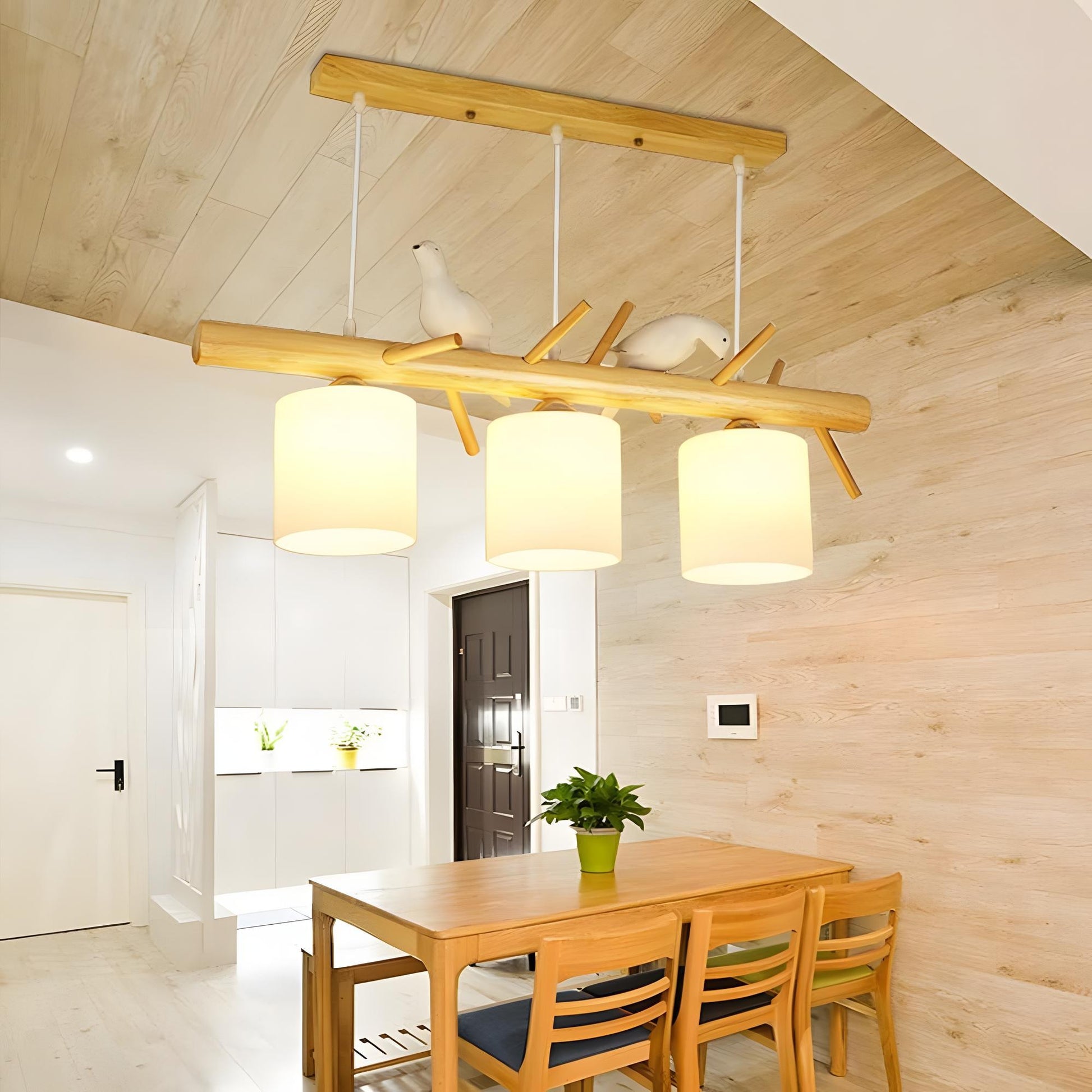 Bird Wooden Chandelier