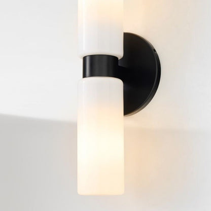 Sinclair Minimalist Glass Double Short Wall Light