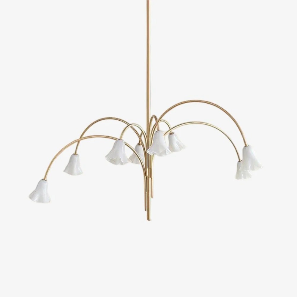 Fletcher Modern Colorful Floral Glass Fazzo Chandelier