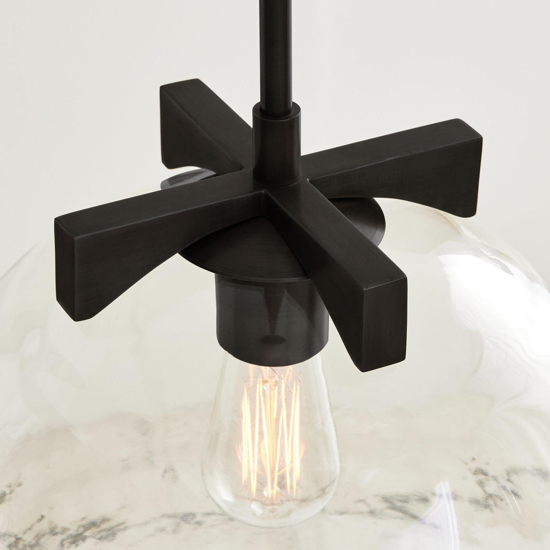 Titus Minimalist Transparent Glass Pendant Light