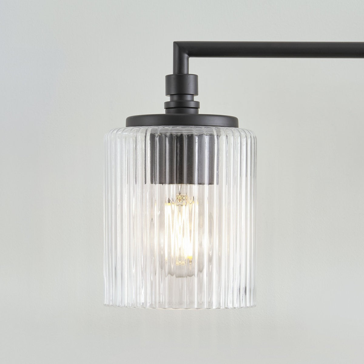 Cerys Modern 3-Light Ribbed Glass Cylinder Sconce