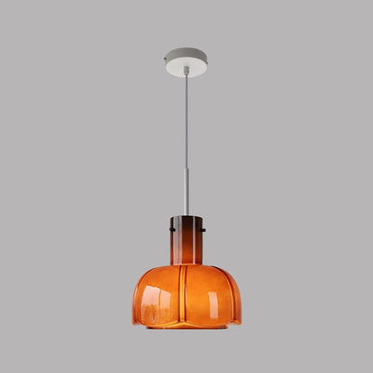 Palak Minimalist Handmade Glass Shade Pendant Light
