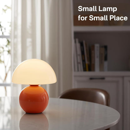 Evinth Mini Colorful Ceramic Base Mushroom Table Lamp