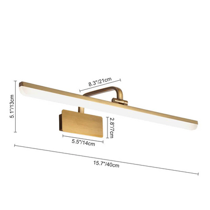Jaryn Rustic LED Bar Brass Wall Light