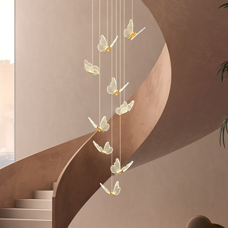 Luce Romantic Creative Butterfly Chandelier