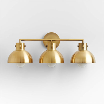 York Minimalist 3-Light Glass Globe Metal Wall Light