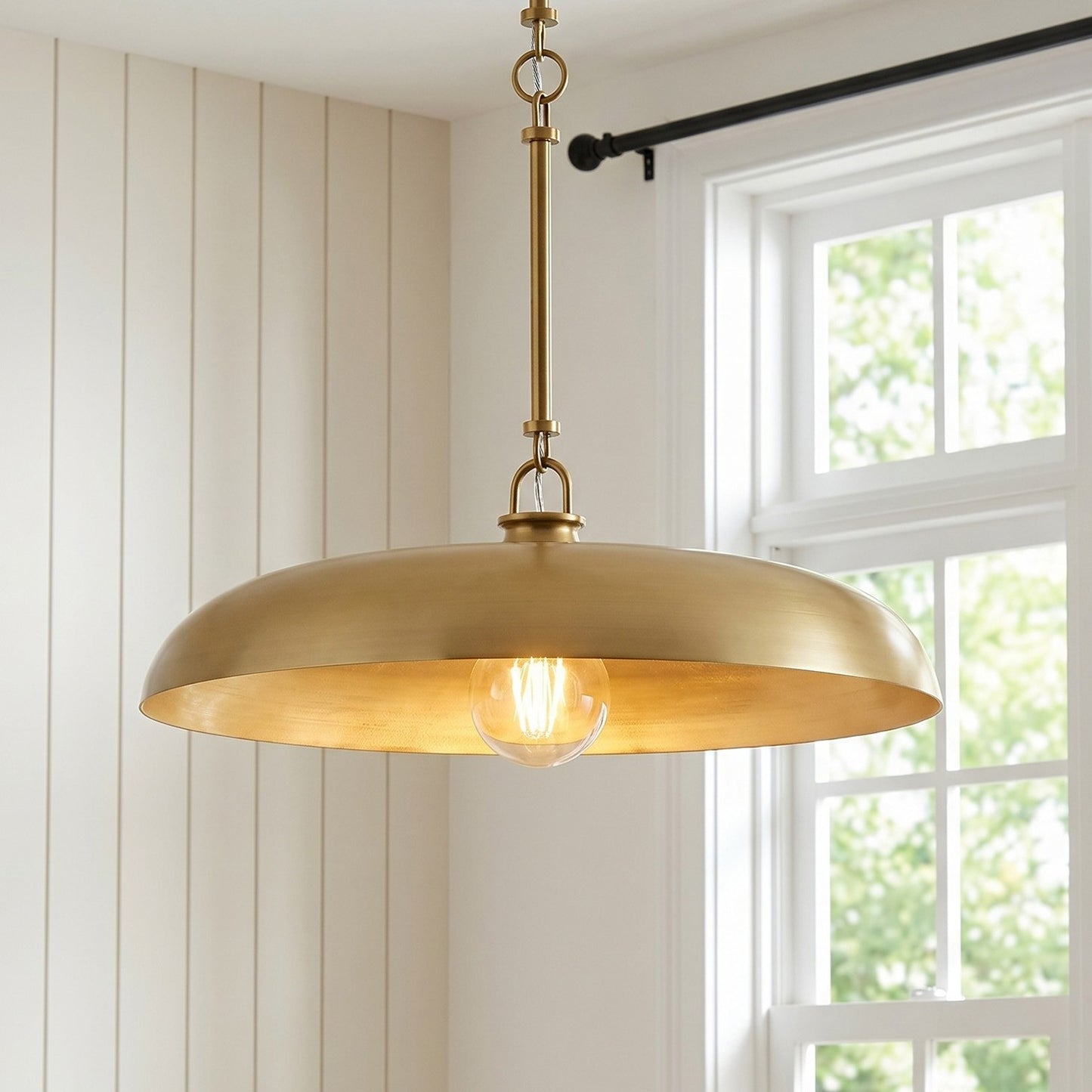 Leila Industrial Rustic Bronze Cone Shade Pendant Light
