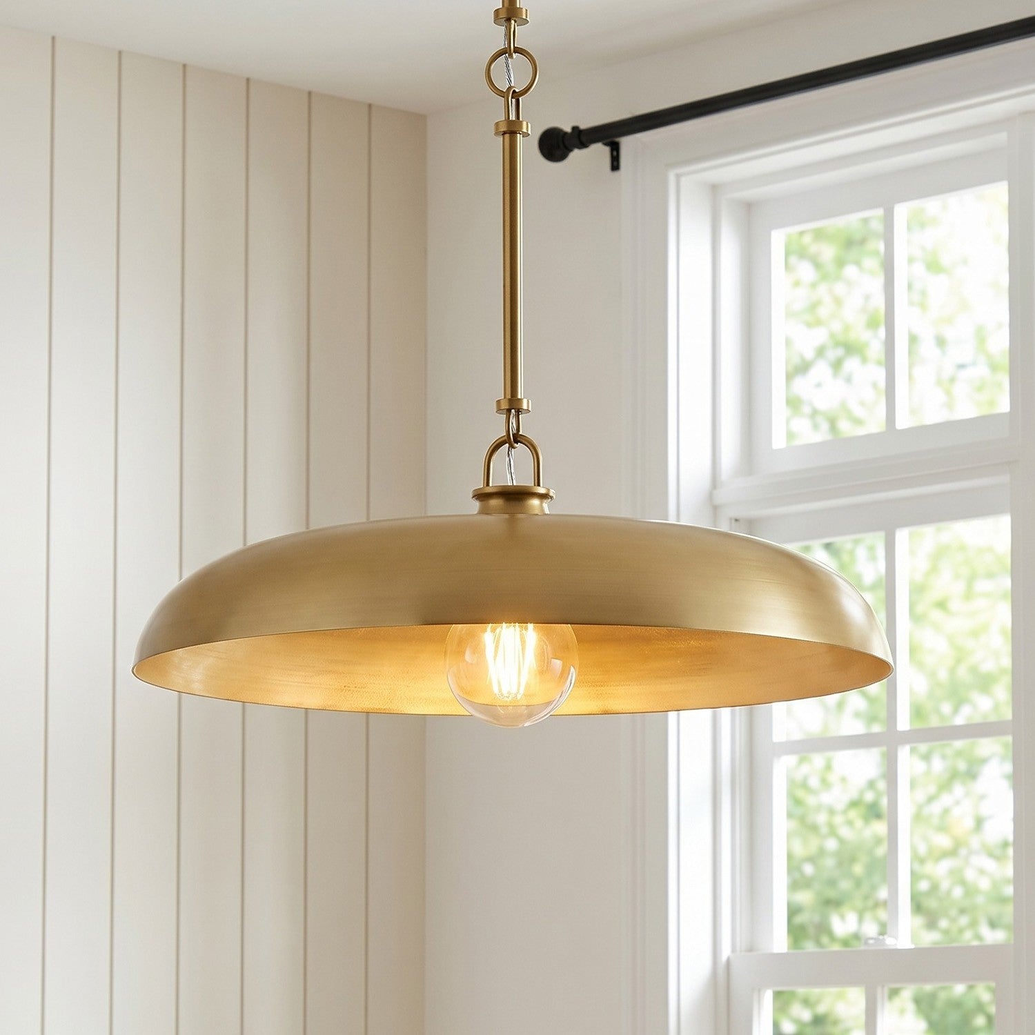 Leila Industrial Rustic Bronze Cone Shade Pendant Light