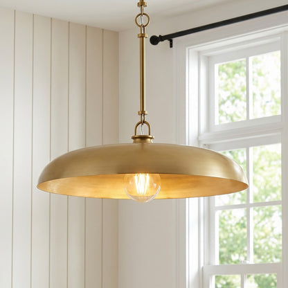 Leila Industrial Rustic Bronze Cone Shade Pendant Light