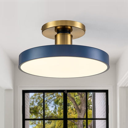 Galion Blue Crylic Round Ceiling Light