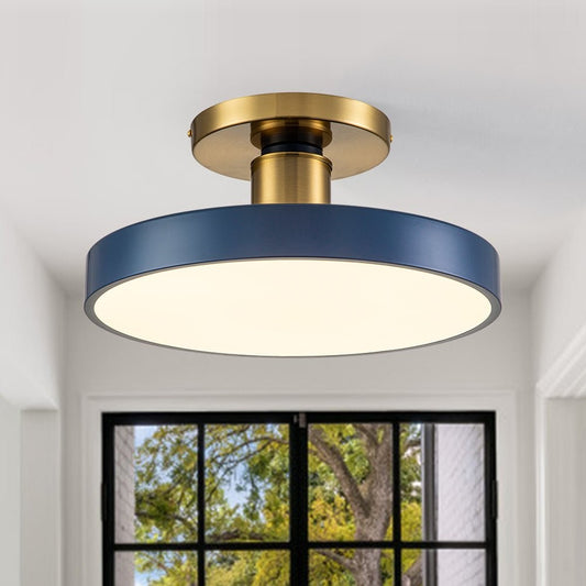 Galion Blue Crylic Round Ceiling Light