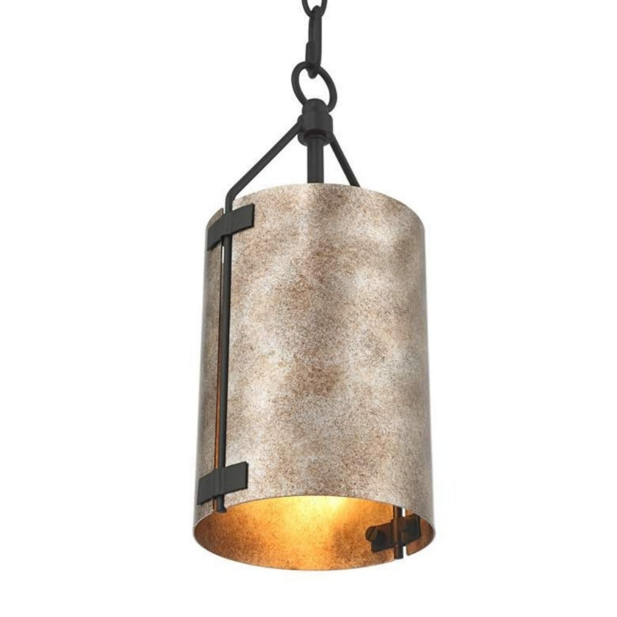 Grange Industrial Rustic Bronze Cylinder Pendant Light