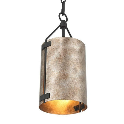 Grange Industrial Rustic Bronze Cylinder Pendant Light