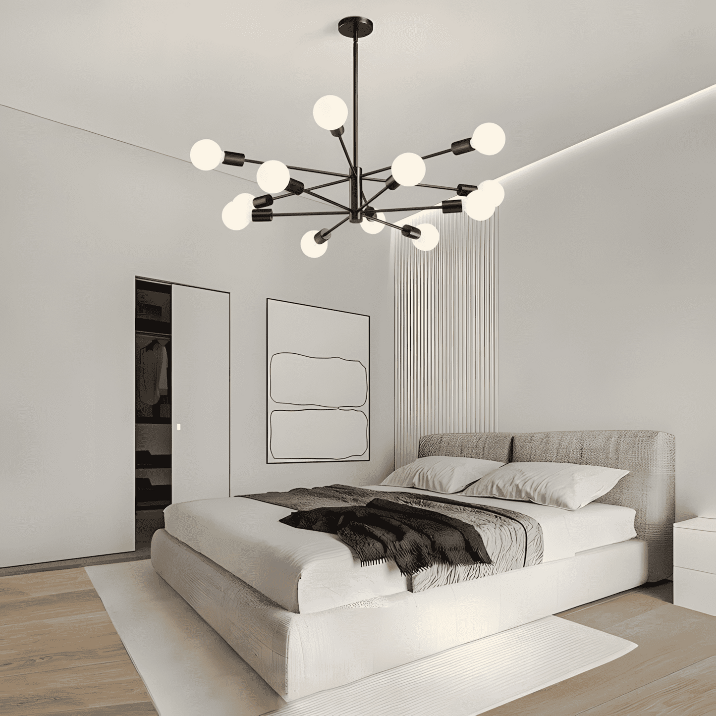Drayven Modern Tiered Sputnik Metal Chandelier