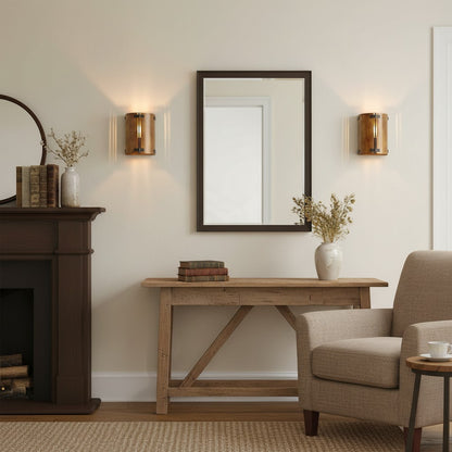 Zoe Industrial Rustic Bronze Cylindrical Metal Wall Sconce