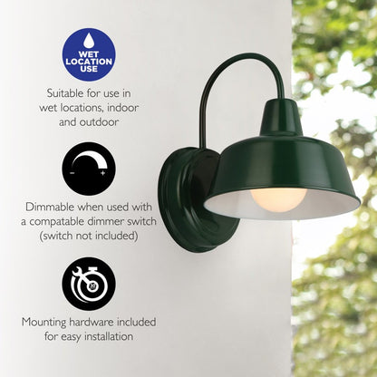 Anders Industrial Metal Dome Wall Sconce