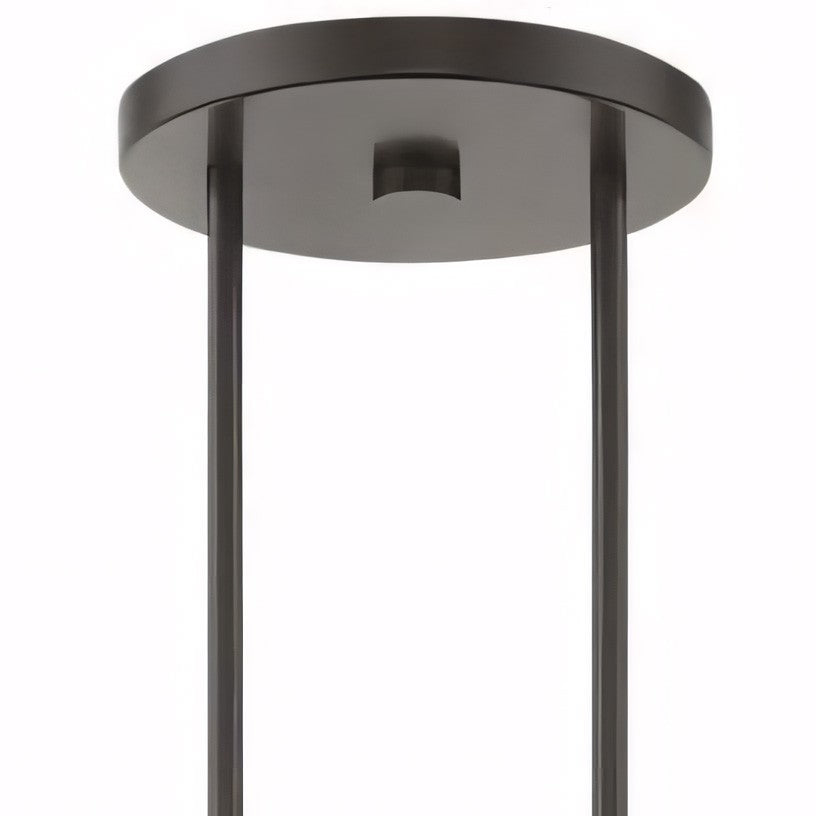 Glythar Black 3 Light White Fibric Drum Shades Linear Chandelier