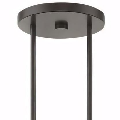 Glythar Black 3 Light White Fibric Drum Shades Linear Chandelier