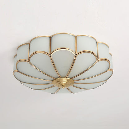 Eldor Gold Flower Shape Glass Recessed Ceiling Light