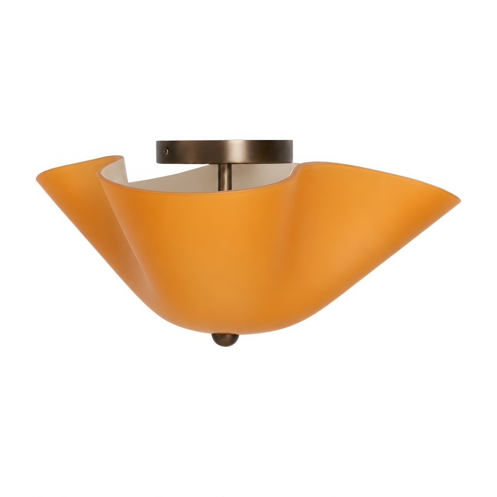 Esmay Modern Wavy Glass Fazzo Flush Mount Ceiling Light