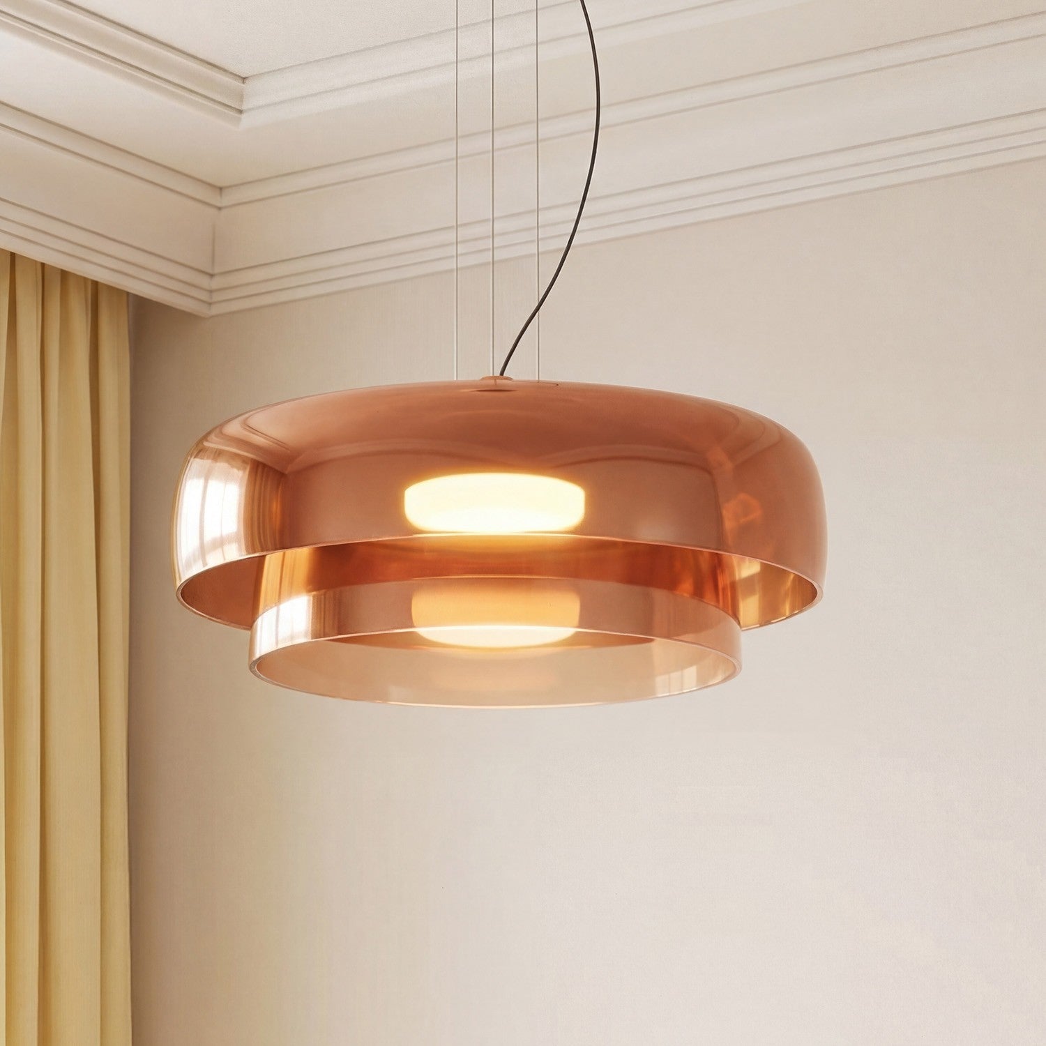 Zaire Bowl Shaped Layer Stained Glass Pendant Light