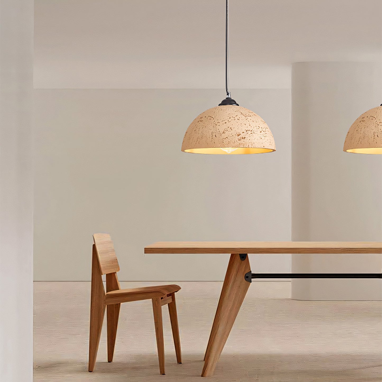 Luran Wabi Sabi Dome Stone Pendant Light