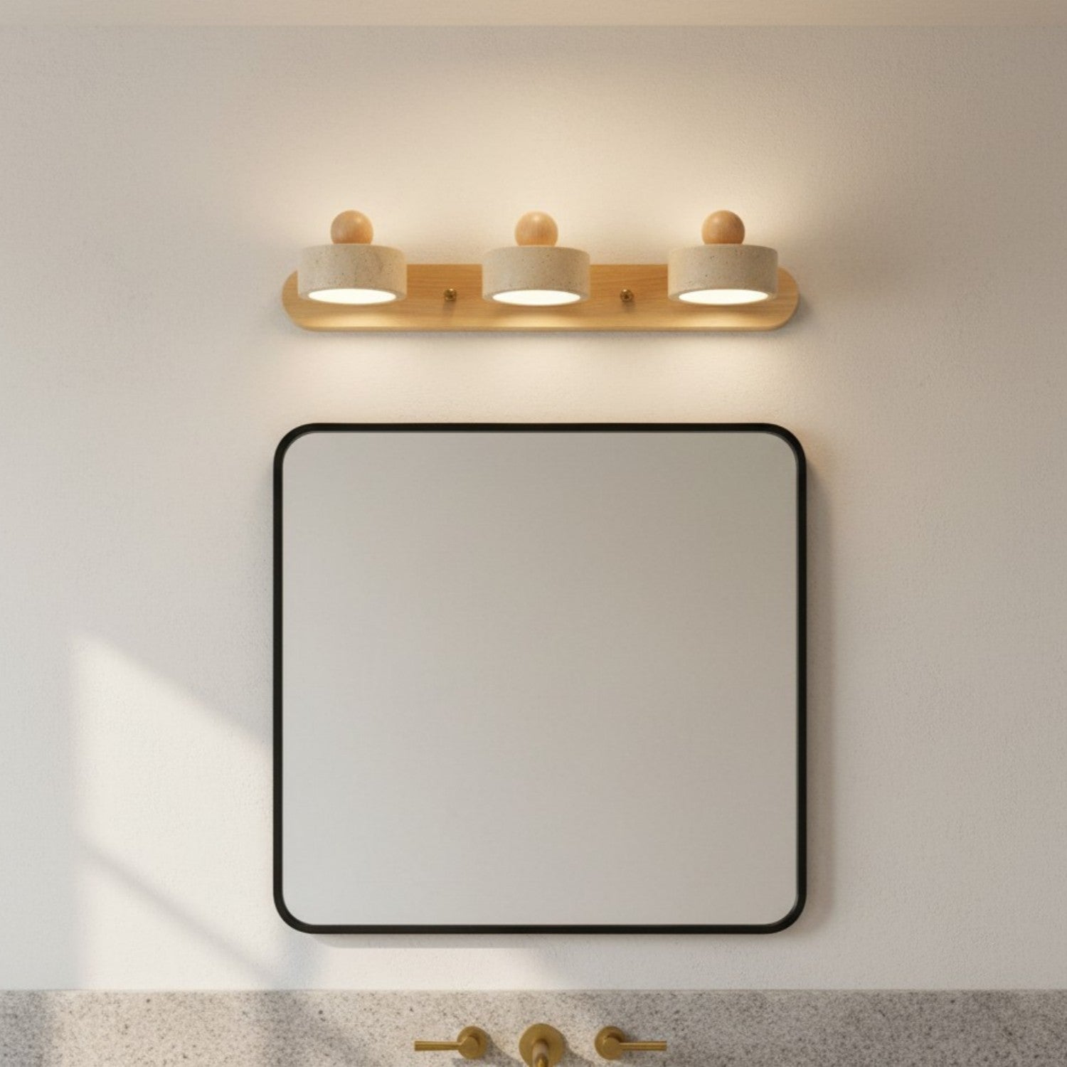 Macdonald Wabi Sabi Natural Travertine Adjustable Heads Wall Lamp