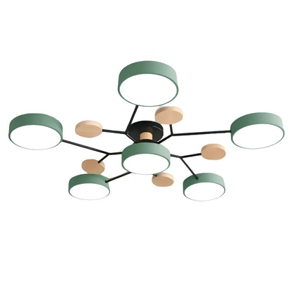 Phelith Scandinavian Round Molecule Branch Led Ceiling Light
