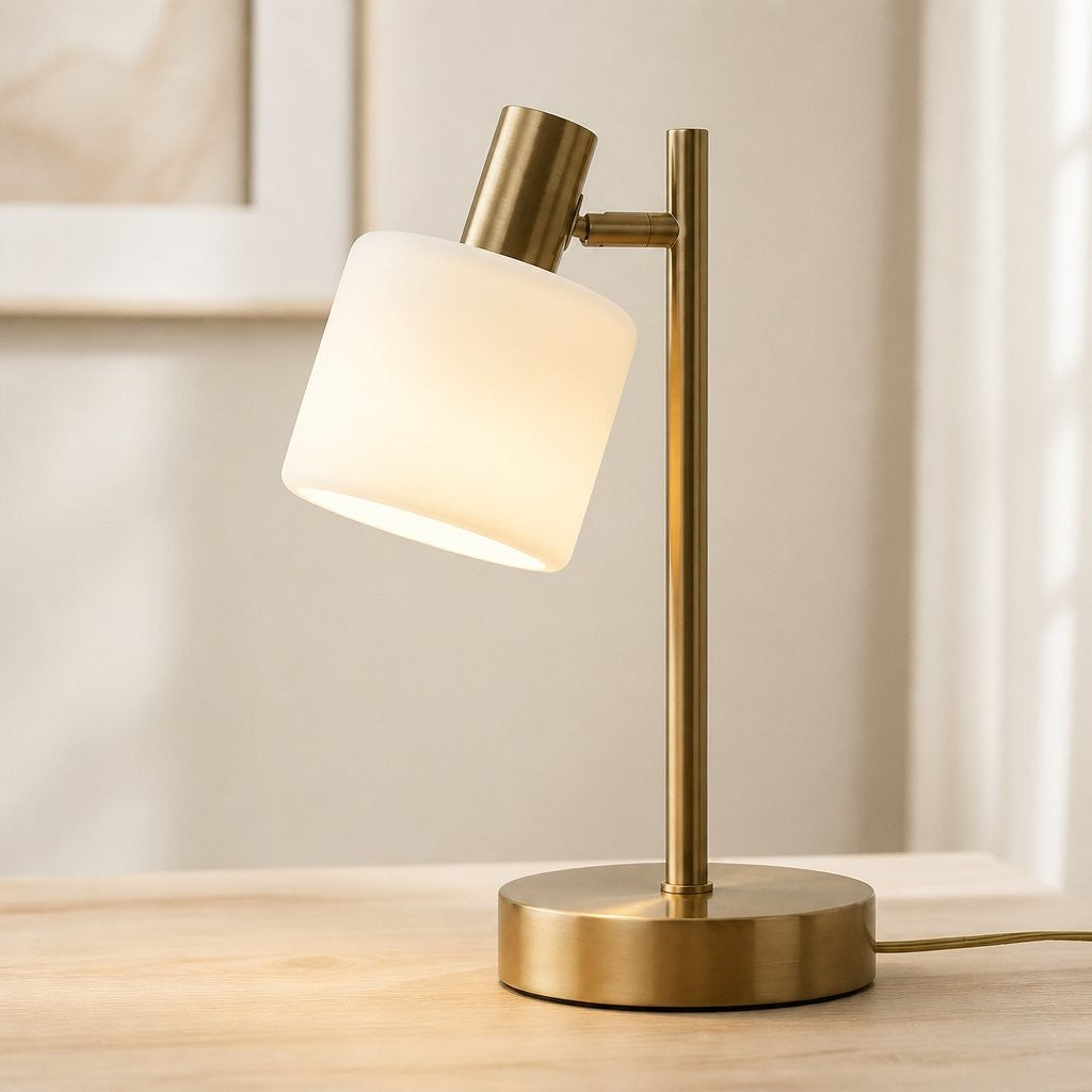 Aura Contemporary Adjustable Porcelain Table Lamp