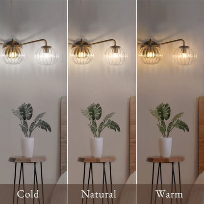 Cedric Modern Brass Spherical Glass Wall Light