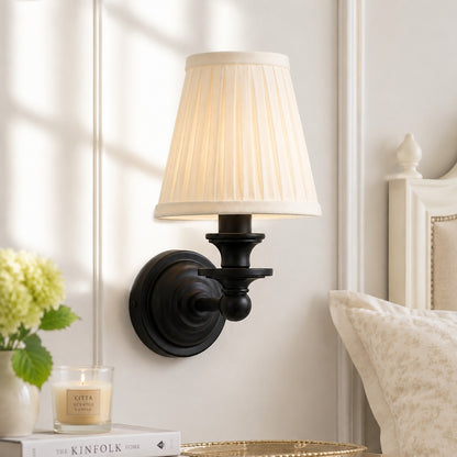 Ashby Vintage Linen Shade Wall Light
