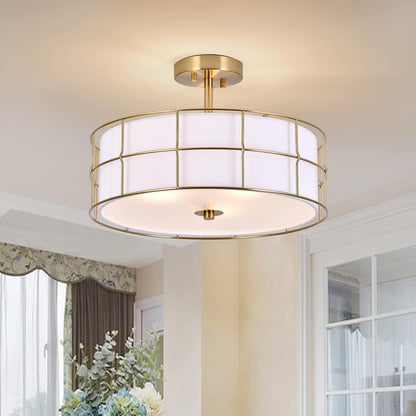 Merrik Metal Mesh Drum Ceiling Light