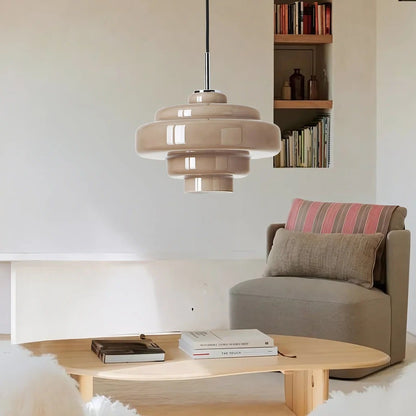 Yves Vintage Tiered Glass Pendant Light