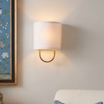 Zylar Modern Metal Fabric Shade Wall Sconce