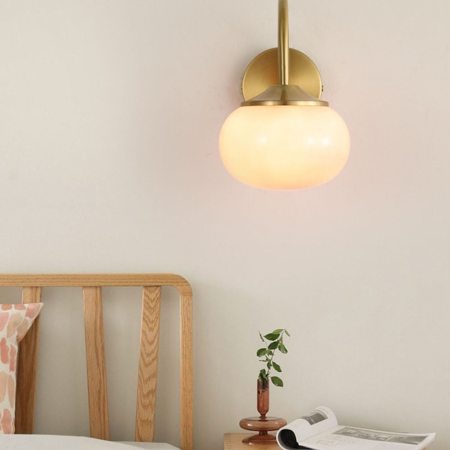 Luka Retro Bauhaus Globe Glass Sconce