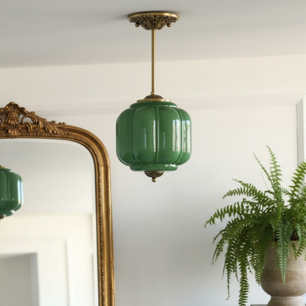 Conran Vintage Milk Glass Lantern Eloise Ceiling Light